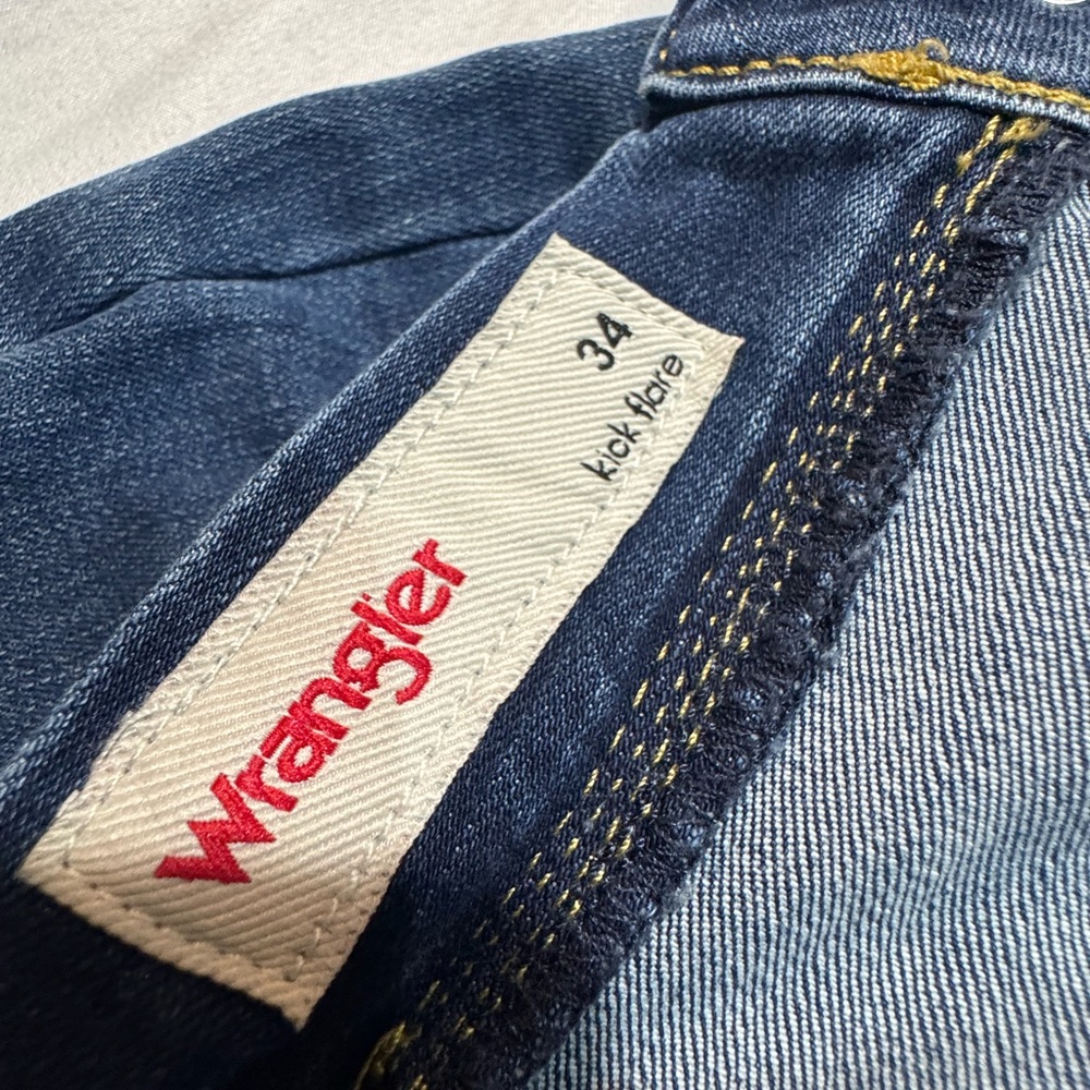 Wrangler Women's Dark Blue Flare Jeans - Picture 4 of 7